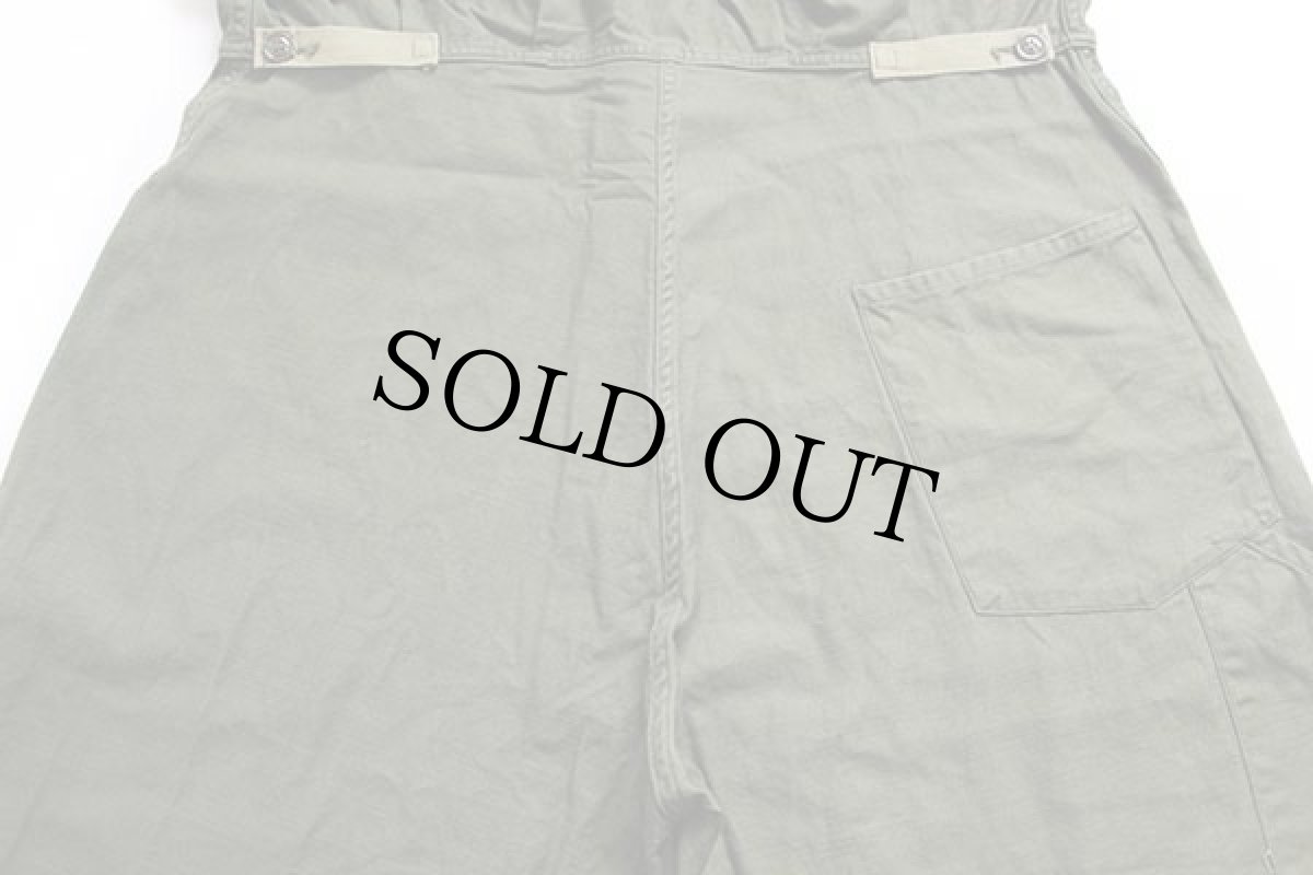 画像5: 80s 米軍 U.S.ARMY コットンサテン カバーオール オールインワン オリーブグリーン XL★つなぎ (5)