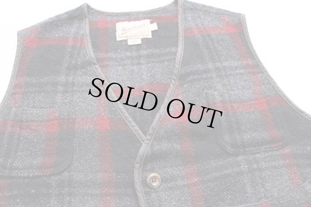 画像3: 90s Woolrichウールリッチ タータンチェック ウールベスト 2XL (3)