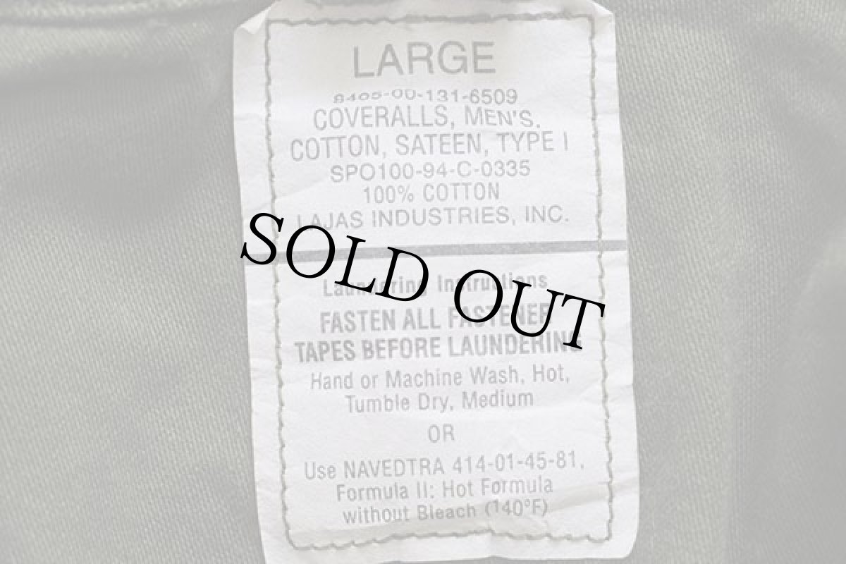 画像5: 90s 米軍 U.S.ARMY コットンサテン カバーオール オールインワン オリーブグリーン L★つなぎ (5)