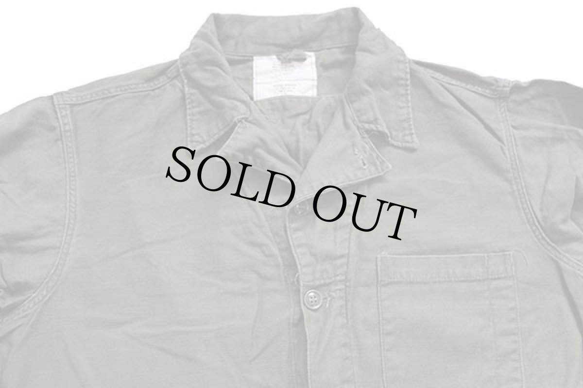 画像4: 80s 米軍 U.S.ARMY 逆ステンシル コットンサテン カバーオール オールインワン オリーブグリーン XL★つなぎ (4)