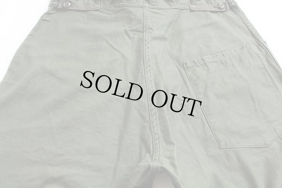 画像6: 80s 米軍 U.S.ARMY コットンサテン カバーオール オールインワン オリーブグリーン L★つなぎ (6)