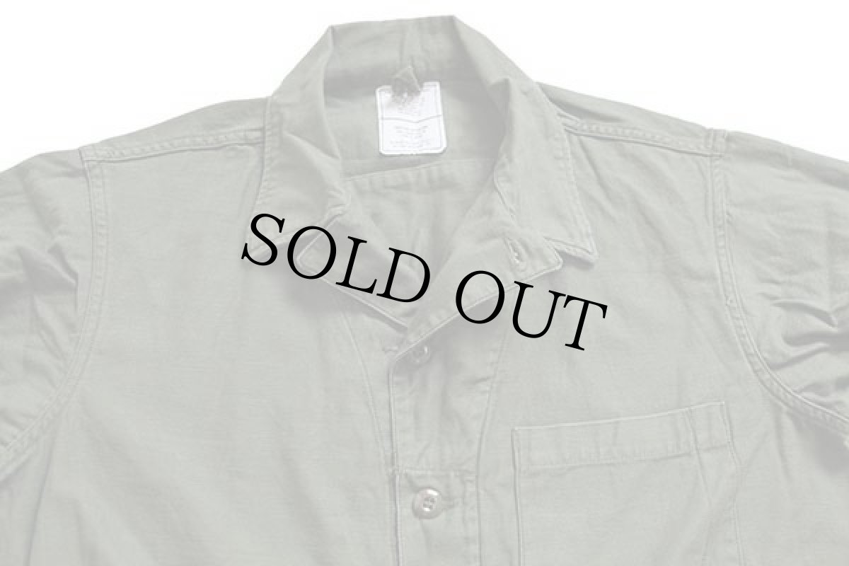 画像4: 80s 米軍 U.S.ARMY コットンサテン カバーオール オールインワン オリーブグリーン L★つなぎ (4)