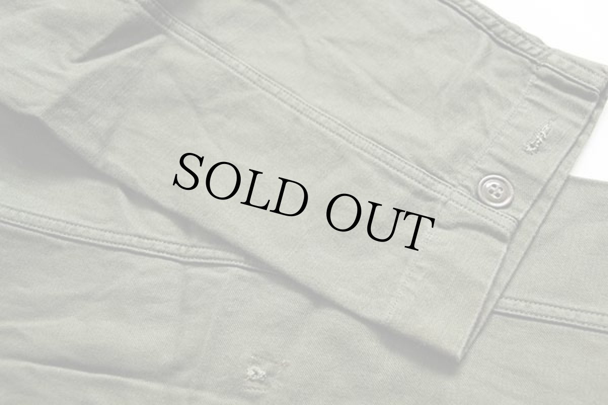 画像7: 80s 米軍 U.S.ARMY コットンサテン カバーオール オールインワン オリーブグリーン XL★つなぎ (7)