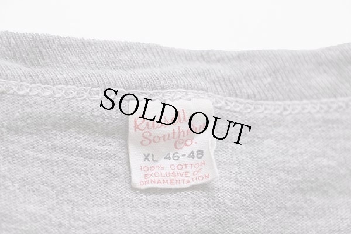 画像4: 60s USA製 Russell Southernラッセルサウザン FB ステンシル コットンTシャツ 杢グレー XL (4)