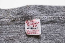 画像4: 60s USA製 Russell Southernラッセルサウザン FR ステンシル コットンTシャツ 杢グレー XL (4)