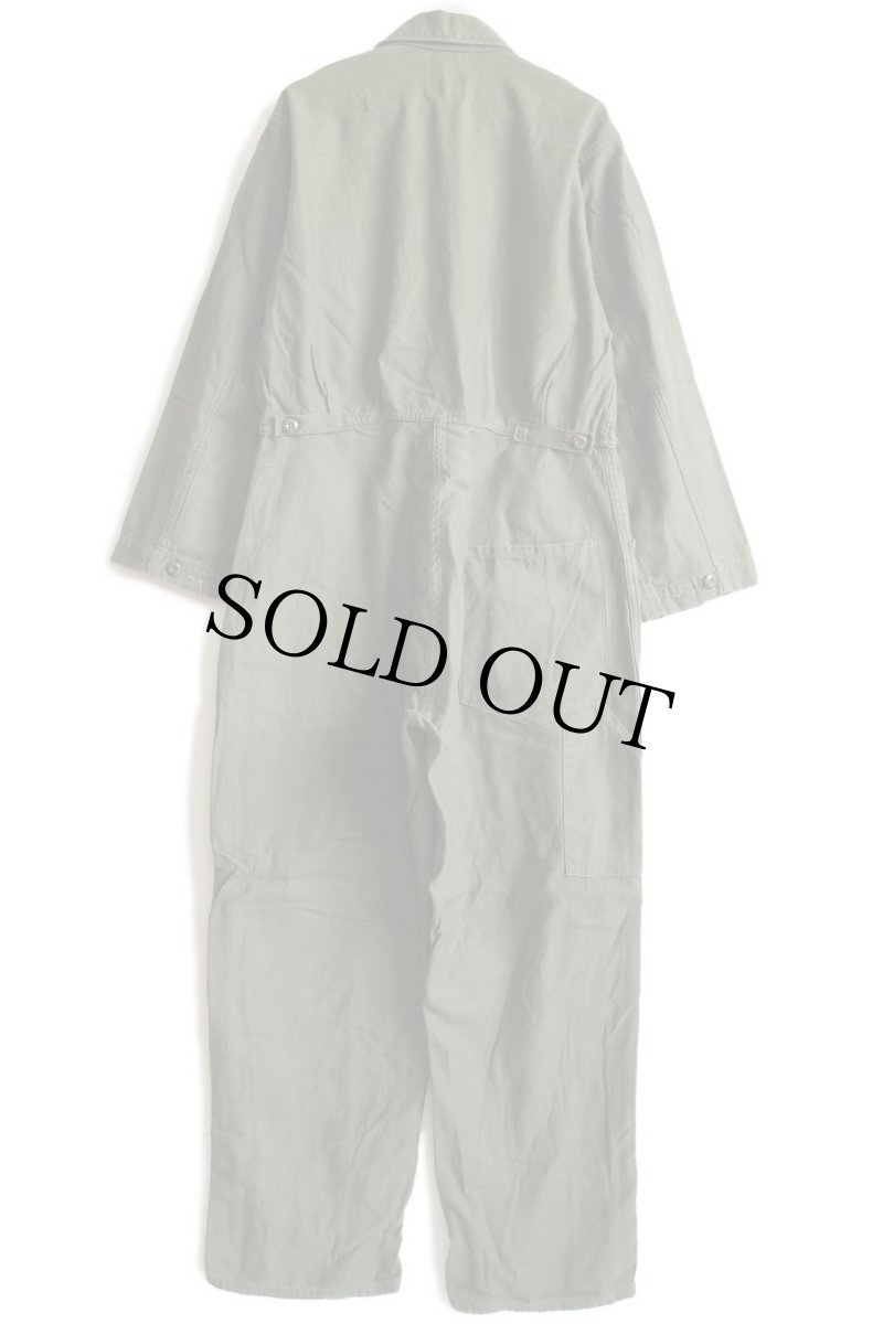 画像3: 80s 米軍 U.S.ARMY コットンサテン カバーオール オールインワン オリーブグリーン L★つなぎ (3)