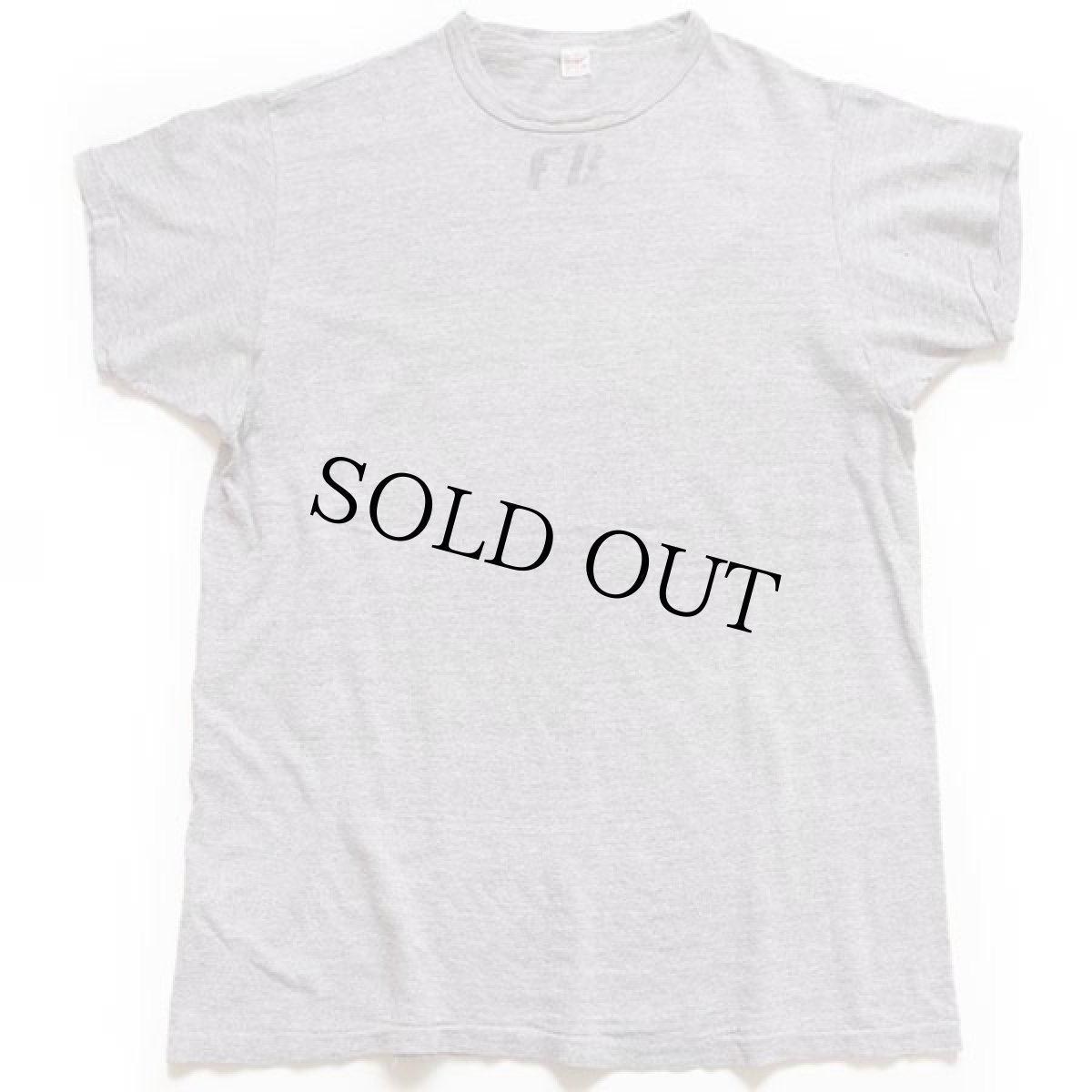 画像2: 60s USA製 Russell Southernラッセルサウザン FB ステンシル コットンTシャツ 杢グレー XL (2)