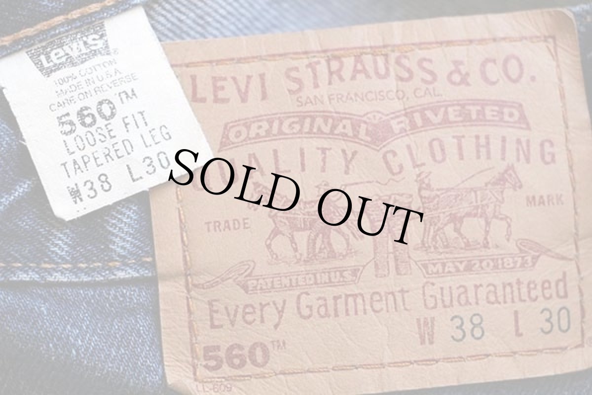 画像6: 00s USA製 Levi'sリーバイス 560 デニムパンツ w38 L30★46 (6)