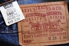 画像6: 00s USA製 Levi'sリーバイス 560 デニムパンツ w38 L30★46 (6)