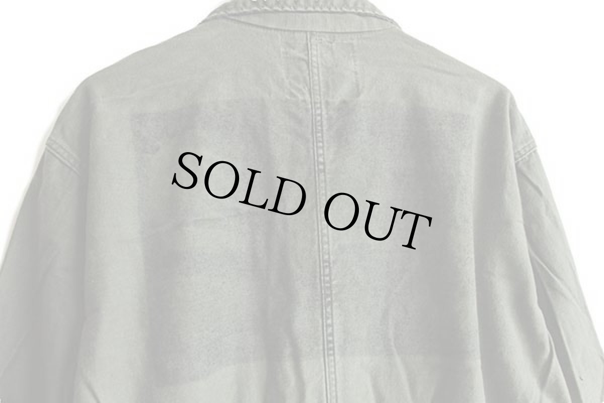 画像5: 80s 米軍 U.S.ARMY 逆ステンシル コットンサテン カバーオール オールインワン オリーブグリーン XL★つなぎ (5)