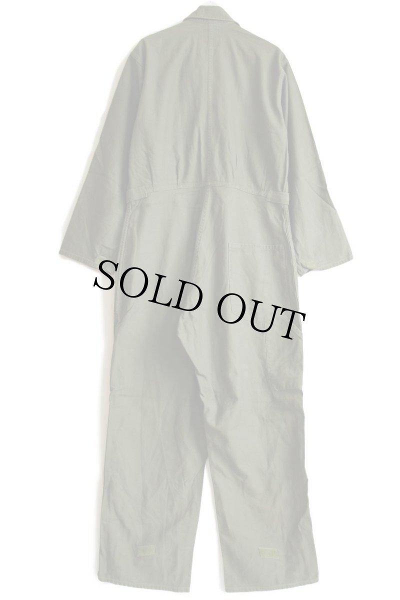 画像3: 90s 米軍 U.S.ARMY コットンサテン カバーオール オールインワン オリーブグリーン L★つなぎ (3)