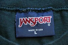 画像6: 90s USA製 JANSPORTジャンスポーツ BackCountry アート コットンTシャツ チャコール L (6)