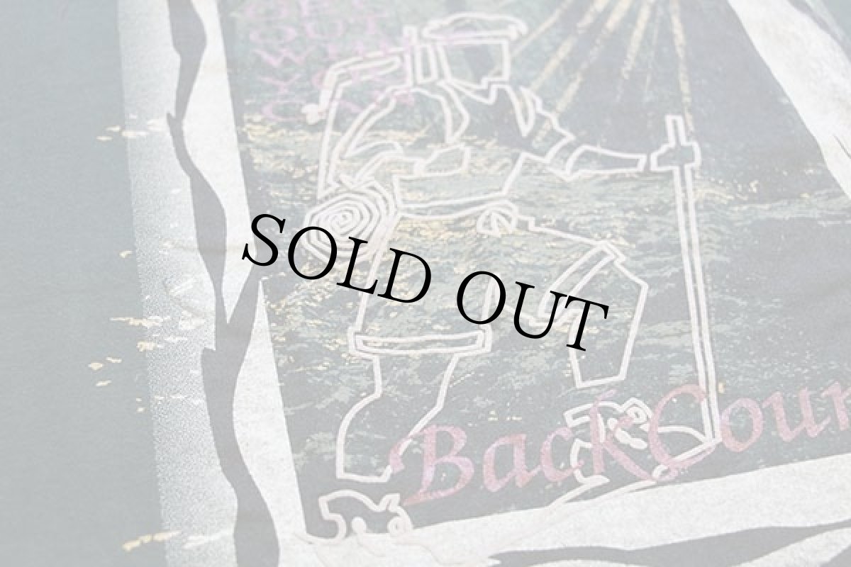 画像4: 90s USA製 JANSPORTジャンスポーツ BackCountry アート コットンTシャツ チャコール L (4)