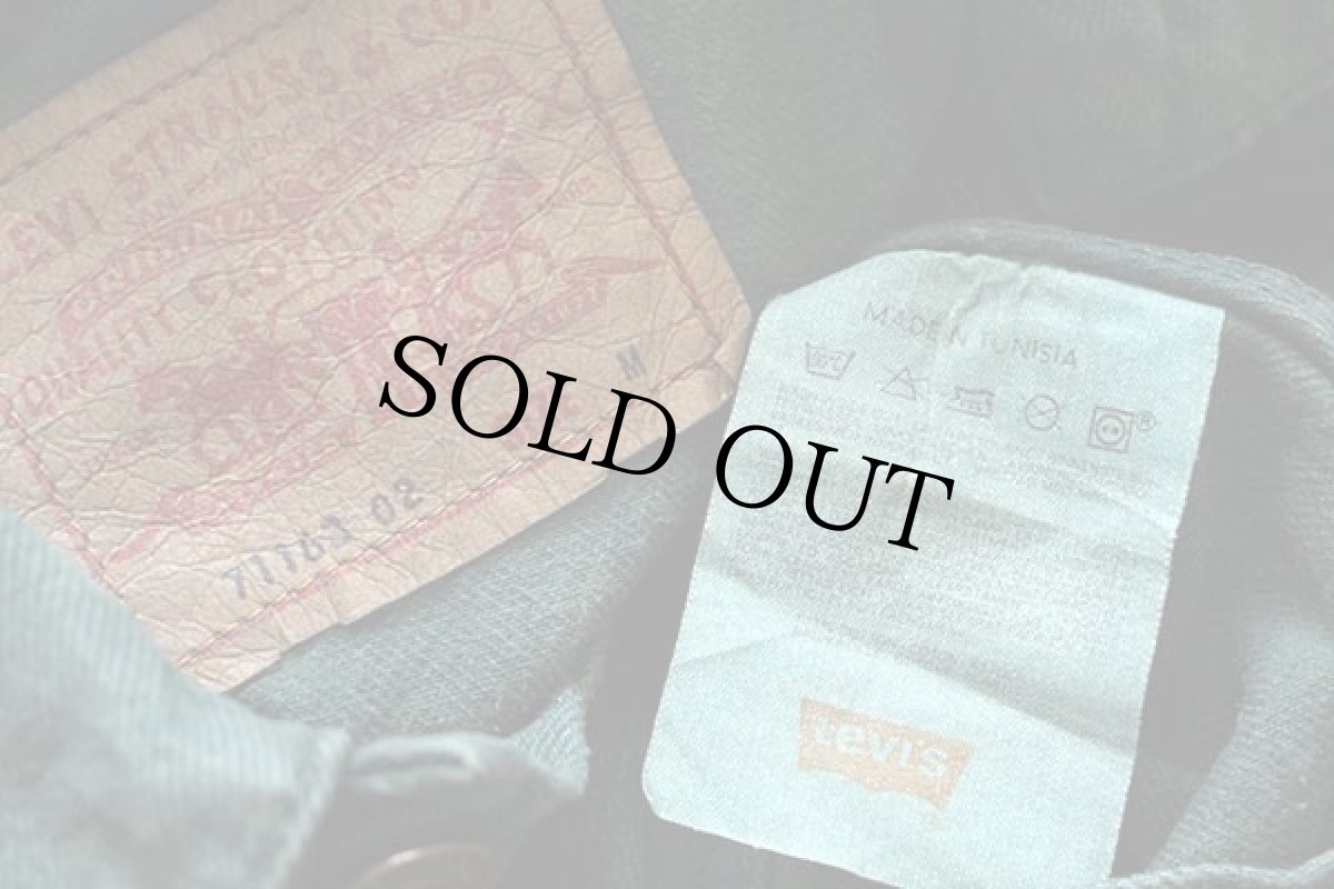 画像4: 90s Levi'sリーバイス 71163 ショート丈 カラーデニムジャケット 後染め 緑 M★ユーロ (4)