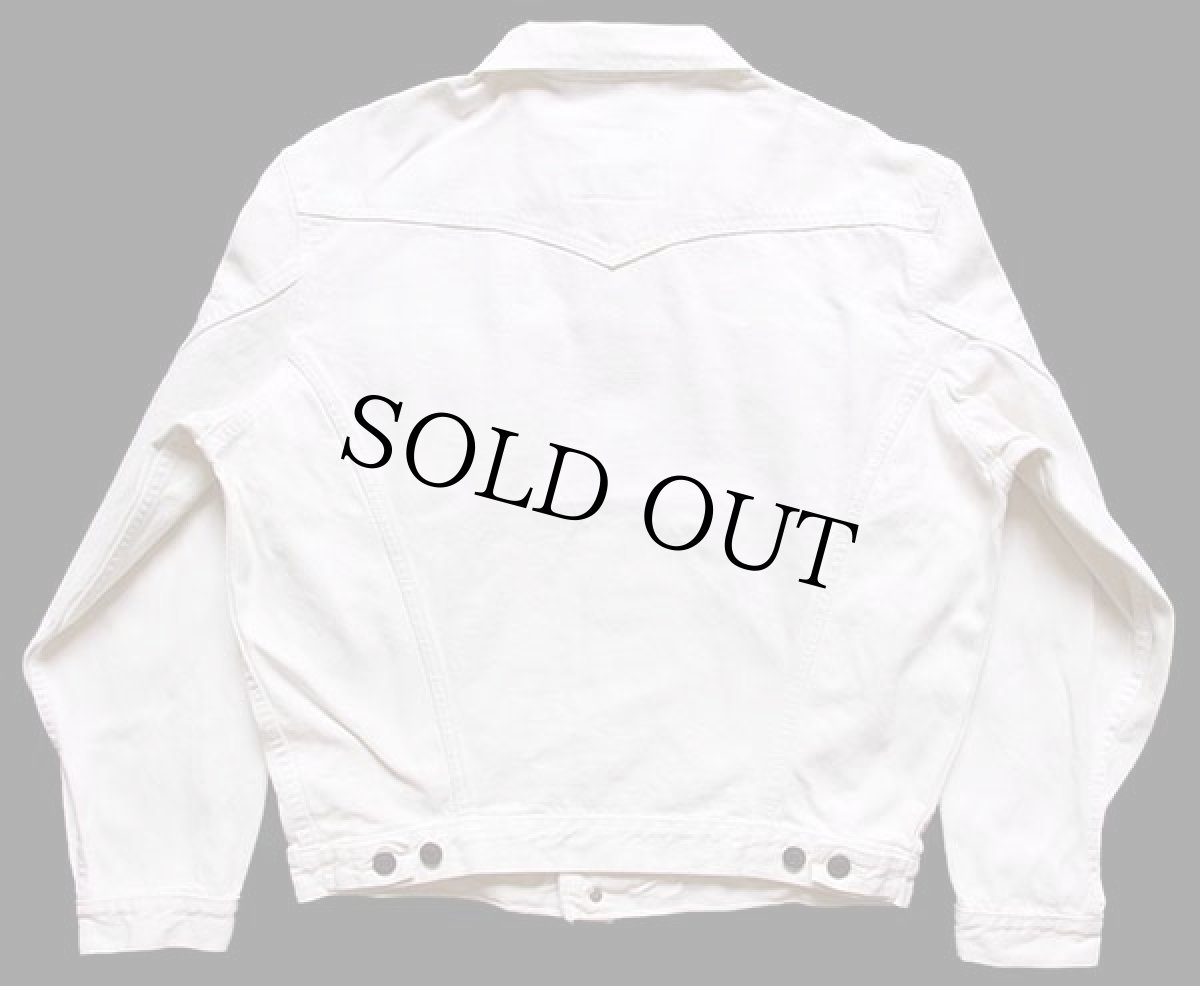 画像2: 90s カナダ製 Levi'sリーバイス 75525 カラーデニムジャケット 4ポケット 生成り (2)