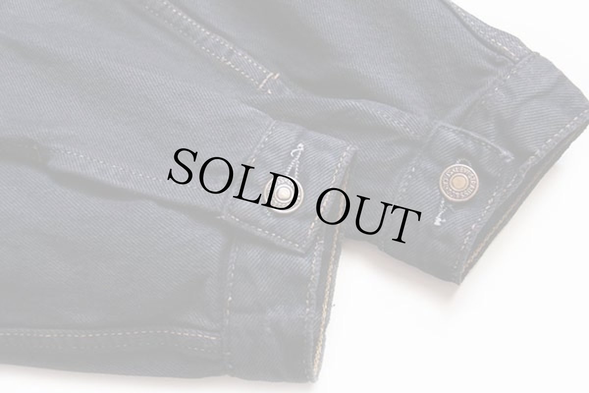 画像6: 90s Levi'sリーバイス 70503 カラーデニムジャケット 4ポケット 後染め 紺 M★ユーロ (6)
