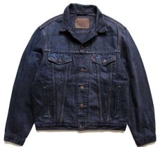 画像1: 90s Levi'sリーバイス 70503 カラーデニムジャケット 4ポケット 後染め 紺 M★ユーロ (1)