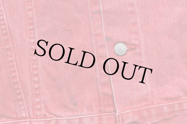 00s トルコ製 Levi'sリーバイス 70500 カラーデニムジャケット 薄赤 L