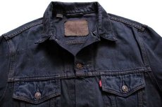 画像3: 90s Levi'sリーバイス 70503 カラーデニムジャケット 4ポケット 後染め 紺 M★ユーロ (3)