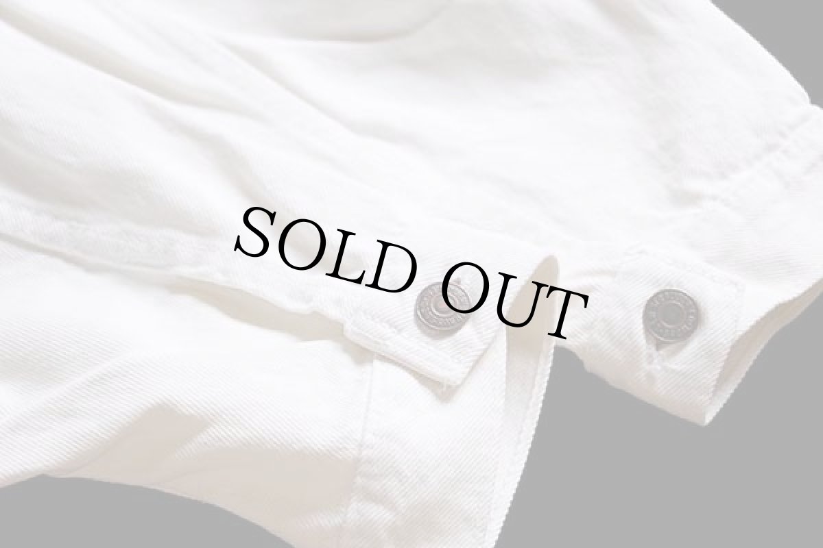 画像6: 90s カナダ製 Levi'sリーバイス 75525 カラーデニムジャケット 4ポケット 生成り (6)