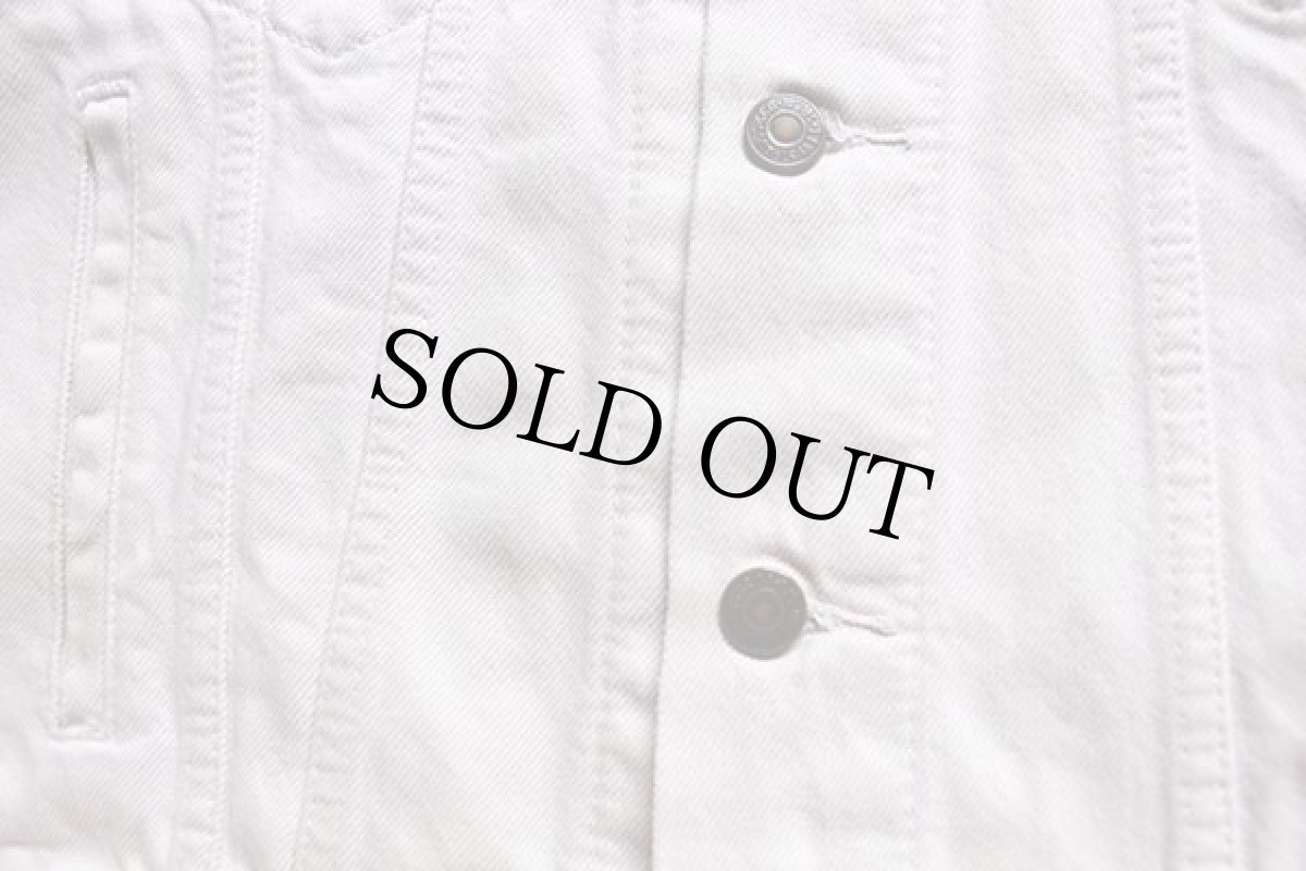 画像5: 90s Levi'sリーバイス 70503 カラーデニムジャケット 4ポケット ベージュ S★ユーロ (5)