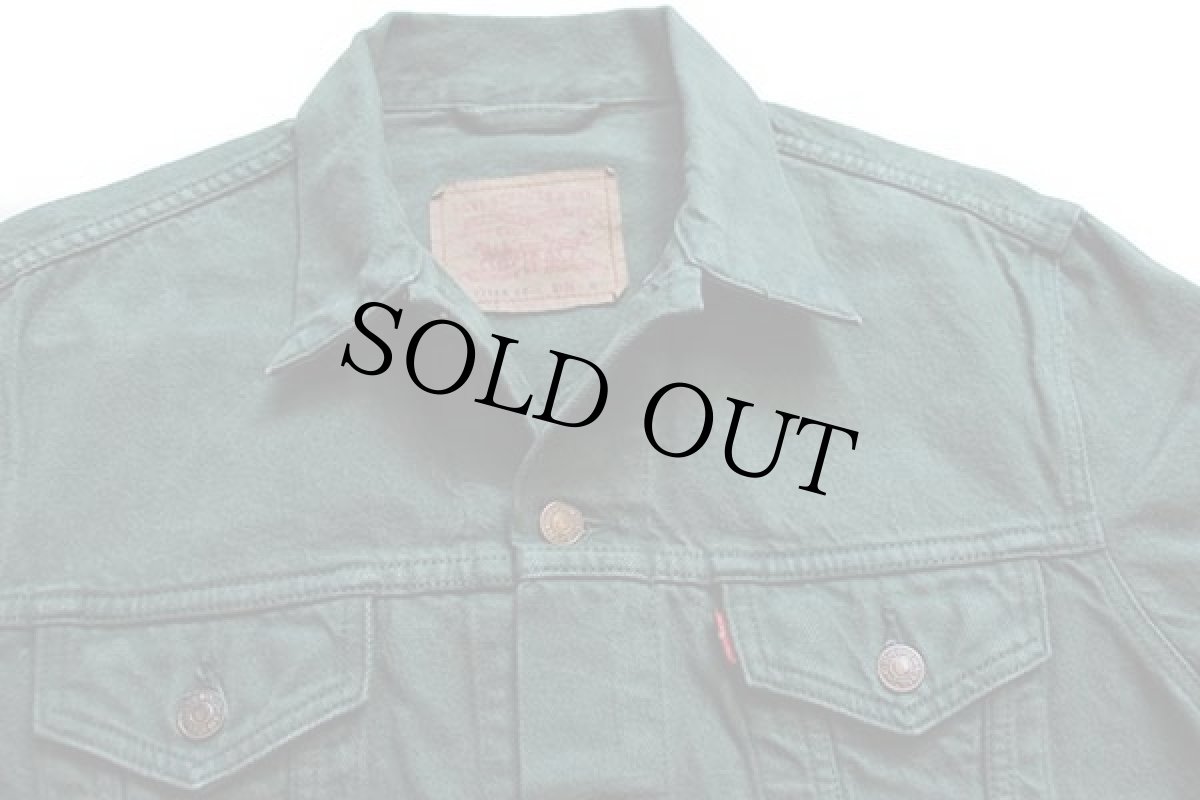 画像3: 90s Levi'sリーバイス 71163 ショート丈 カラーデニムジャケット 後染め 緑 M★ユーロ (3)