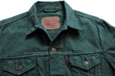 画像3: 90s Levi'sリーバイス 71163 ショート丈 カラーデニムジャケット 後染め 緑 M★ユーロ (3)