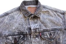 画像3: 80s USA製 Levi'sリーバイス 57508 ケミカルウォッシュ ブラック デニムジャケット 4ポケット ボーイズM★アシッド (3)