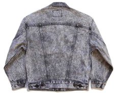 画像2: 80s USA製 Levi'sリーバイス 57508 ケミカルウォッシュ ブラック デニムジャケット 4ポケット ボーイズM★アシッド (2)