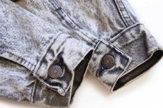 画像6: 80s USA製 Levi'sリーバイス 57508 ケミカルウォッシュ ブラック デニムジャケット 4ポケット ボーイズM★アシッド (6)