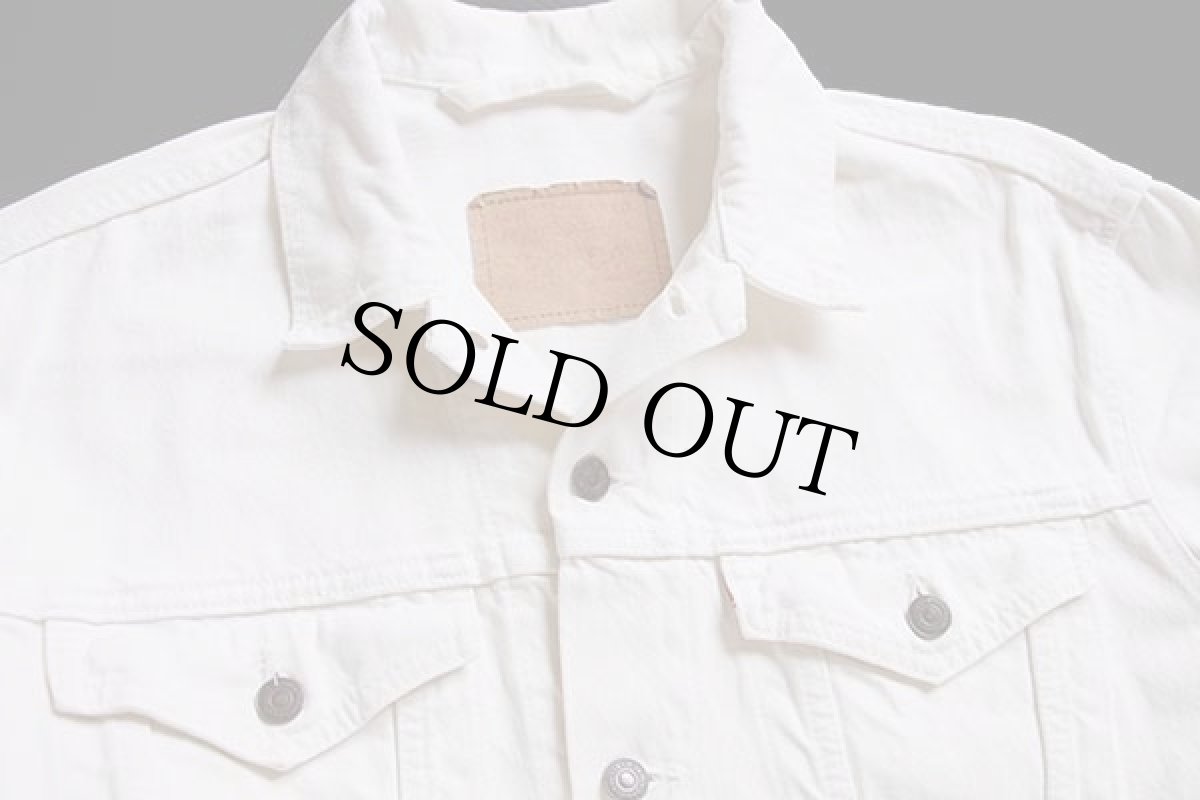 画像3: 90s カナダ製 Levi'sリーバイス 75525 カラーデニムジャケット 4ポケット 生成り (3)