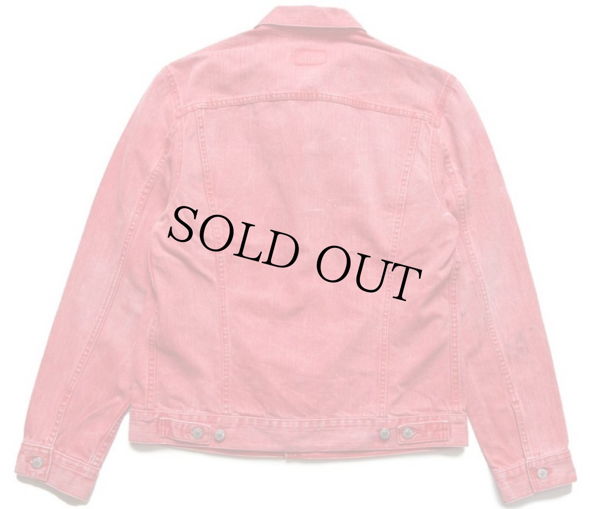 画像2: 00s トルコ製 Levi'sリーバイス 70500 カラーデニムジャケット 薄赤 L★ユーロ (2)