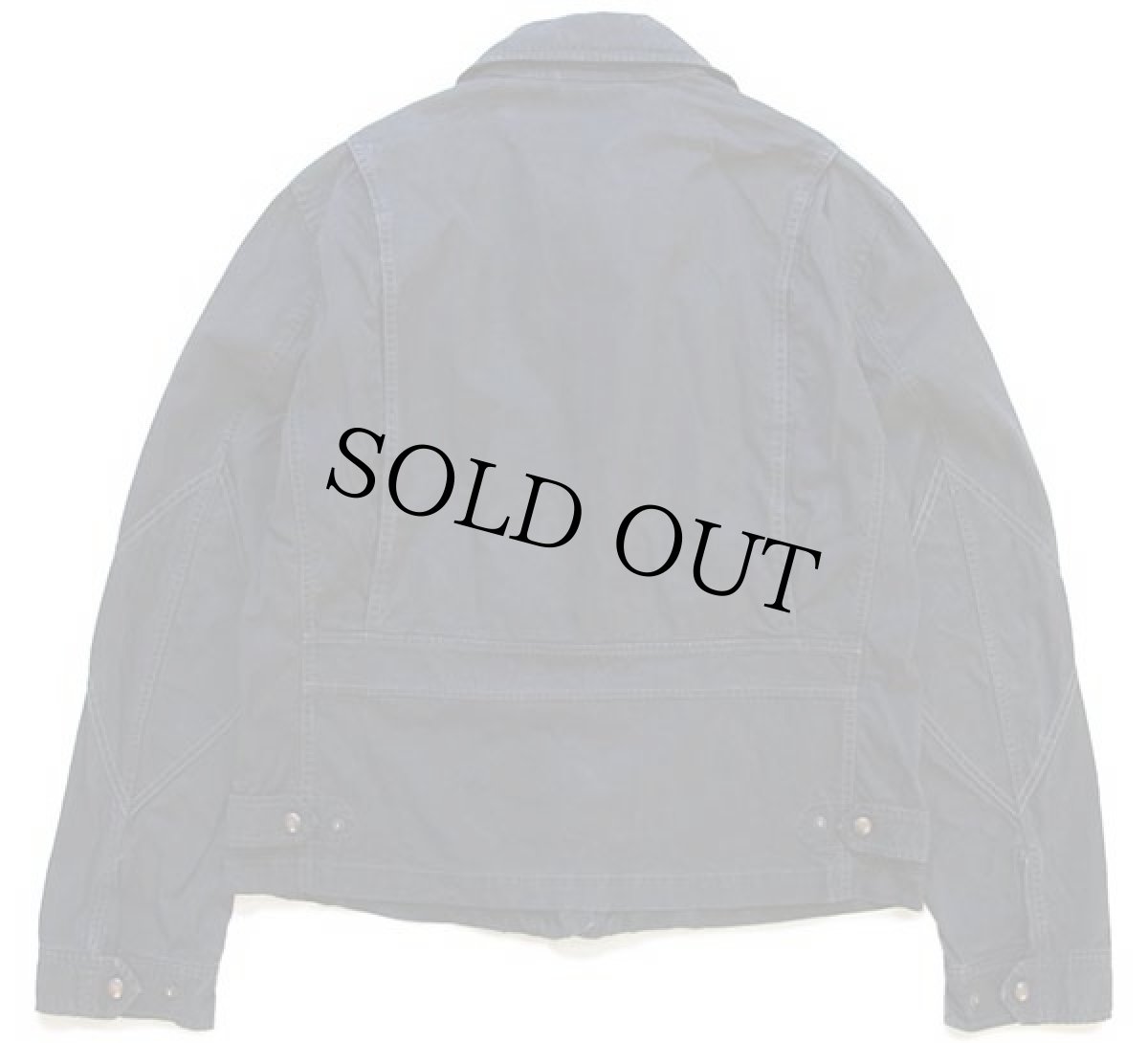 画像2: ポロ ラルフローレン ワンポイント チンスト付き コットンジャケット 後染め 紺 M (2)