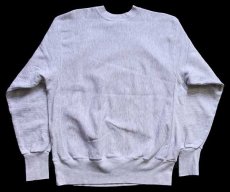 画像2: 90s USA製 RUGGED SWEATS 無地 リバースウィーブ スウェット 杢グレー L★ブランク (2)
