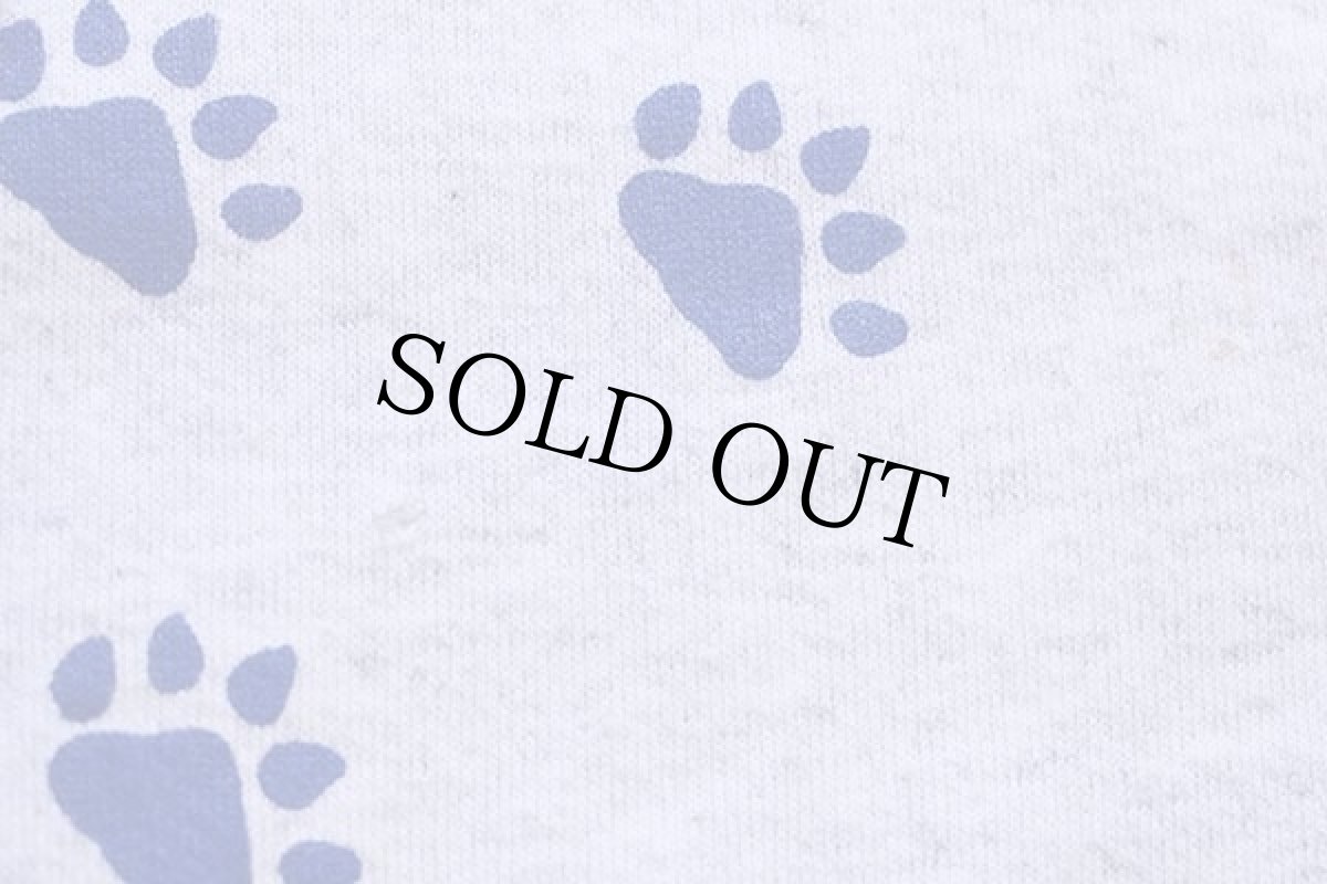 画像5: 90s USA製 Hereford middle 足型 リブライン スウェット 杢ライトグレー×青 XL (5)