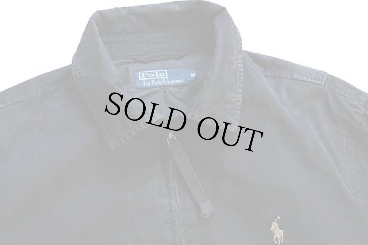 画像3: ポロ ラルフローレン ワンポイント チンスト付き コットンジャケット 後染め 紺 M (3)