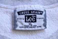 画像4: 90s USA製 Leeリー 無地 リバースウィーブ スウェット 杢グレー XL★ブランク (4)