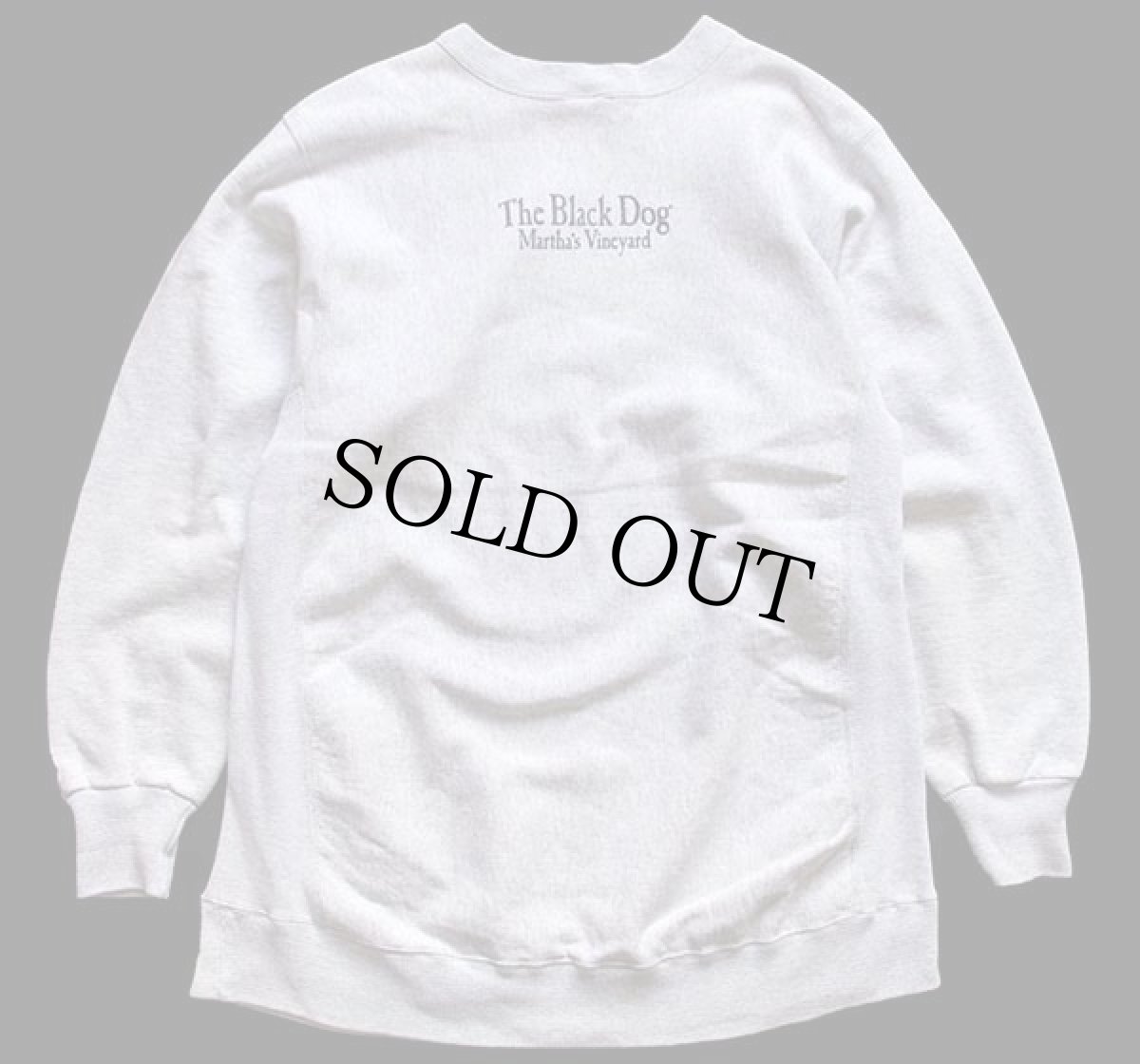 画像2: 90s USA製 The Black Dog ブラックドッグ リバースウィーブ スウェット 杢グレー XXL (2)