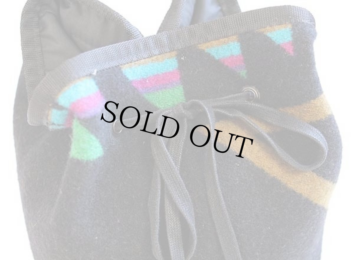 画像5: 80s USA製 PENDLETONペンドルトン ネイティブ柄 ボトムレザー ウール ブランケット ワンショルダーバッグ★I (5)