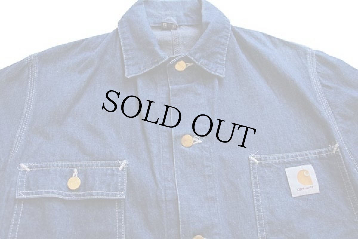 画像3: 80s carharttカーハート デニム チョアコート カバーオール (3)
