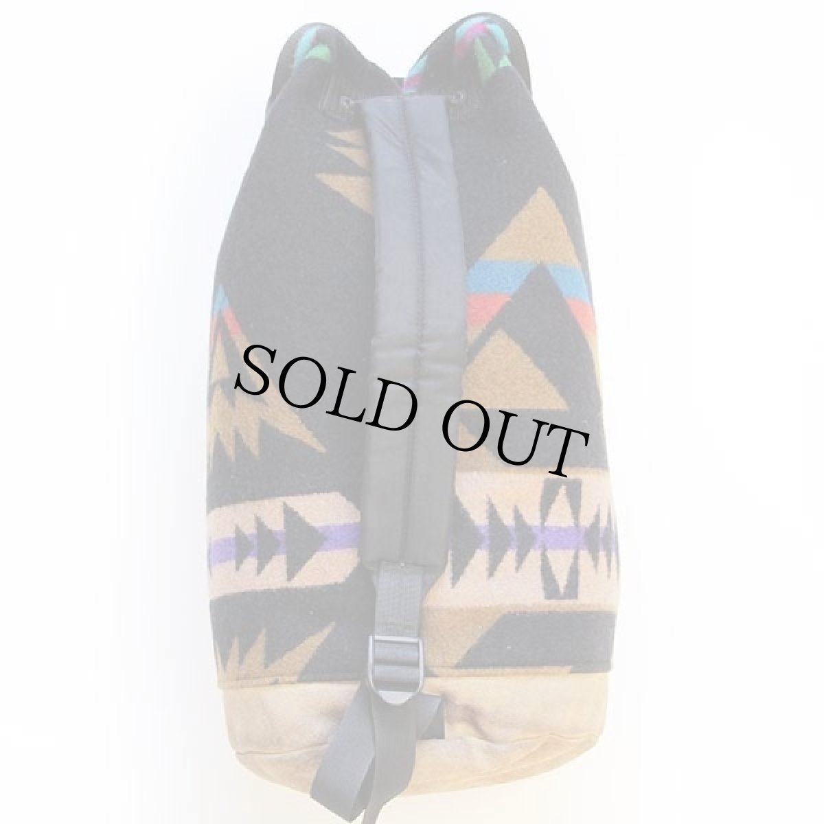 画像3: 80s USA製 PENDLETONペンドルトン ネイティブ柄 ボトムレザー ウール ブランケット ワンショルダーバッグ★I (3)