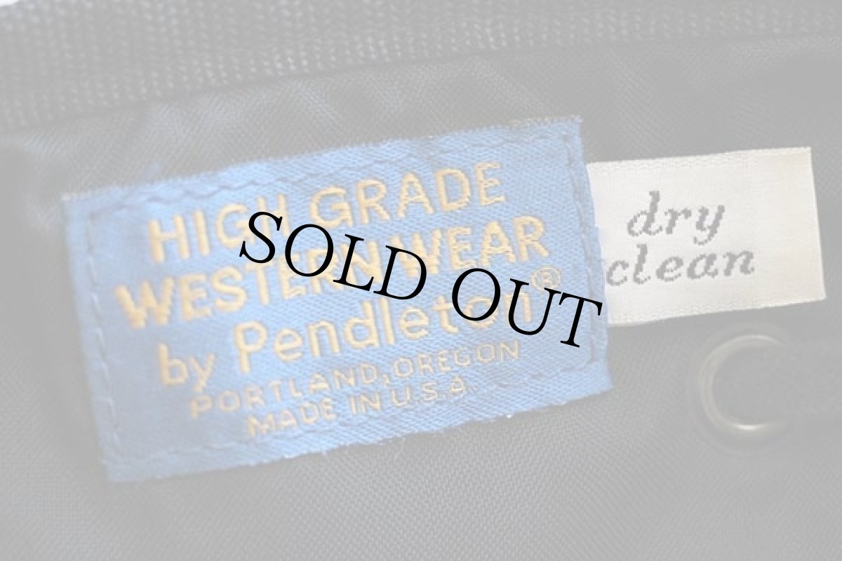 画像4: 80s USA製 PENDLETONペンドルトン ネイティブ柄 ボトムレザー ウール ブランケット ワンショルダーバッグ★I (4)