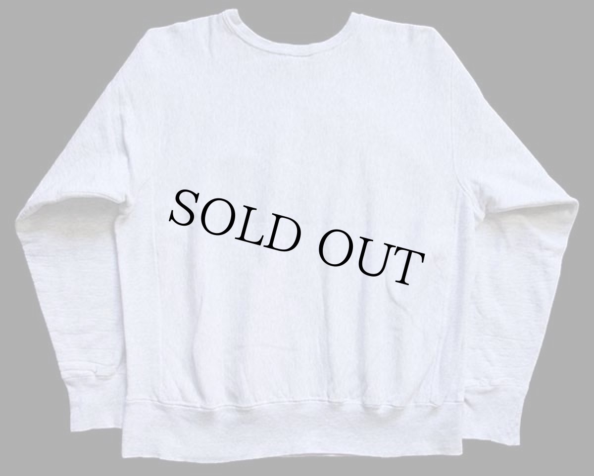 画像2: 90s USA製 The Cotton Exchange 無地 リバースウィーブ スウェット 杢グレー XL★ブランク (2)