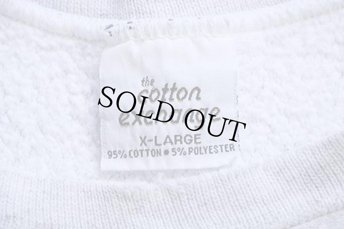 画像4: 90s USA製 The Cotton Exchange 無地 リバースウィーブ スウェット 杢グレー XL★ブランク (4)