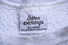 画像4: 90s USA製 The Cotton Exchange 無地 リバースウィーブ スウェット 杢グレー XL (4)