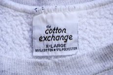 画像4: 90s USA製 The Cotton Exchange 無地 リバースウィーブ スウェット 杢グレー XL★ブランク (4)