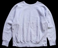 画像1: 90s USA製 The Cotton Exchange 無地 リバースウィーブ スウェット 杢グレー XL★ブランク (1)