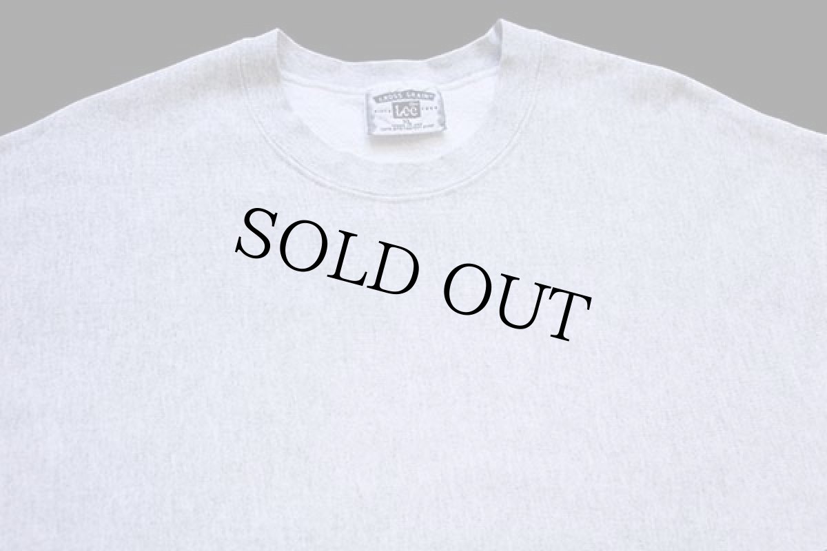 画像3: 90s USA製 Leeリー 無地 リバースウィーブ スウェット 杢グレー XL★ブランク (3)