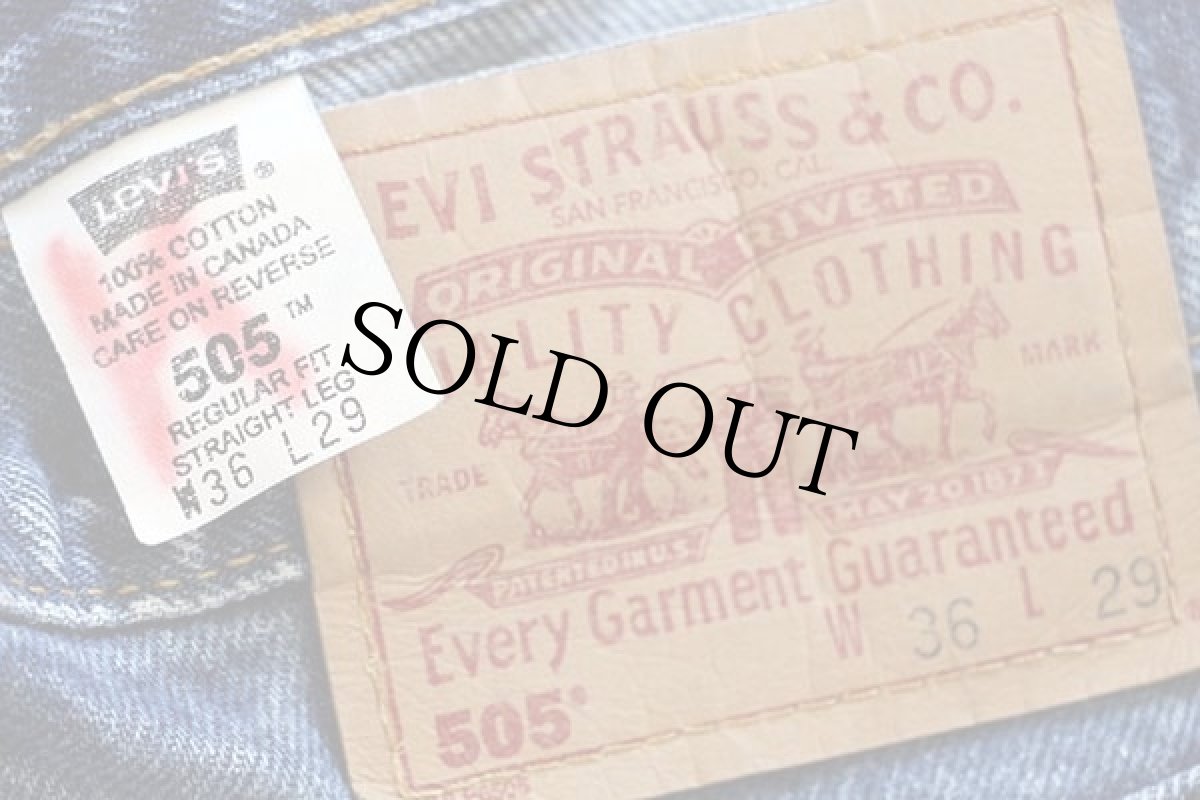 画像6: 00s カナダ製 Levi'sリーバイス 505 デニムパンツ w36 L29★50 (6)