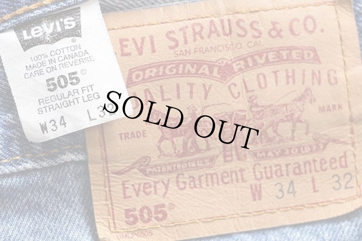 画像6: 00s カナダ製 Levi'sリーバイス 505 デニムパンツ w34 L32★73 (6)